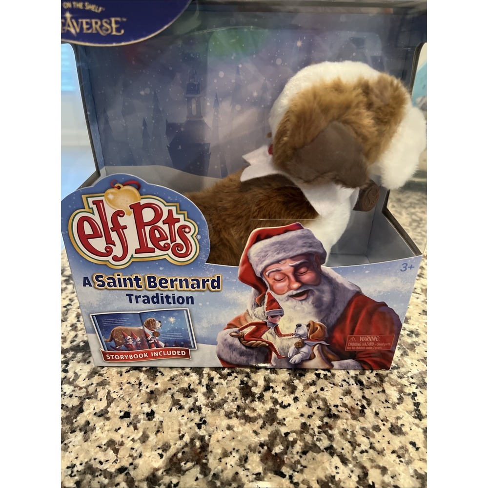 Elf Pets on the Shelf Saint Bernard Tradition St Storybook Companion Christmas